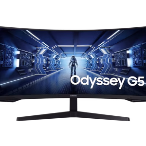 მონიტორი - Samsung Odyssey G5 LC34G55TWWIXCI Curved 34"  Monitor 165Hz 1MS