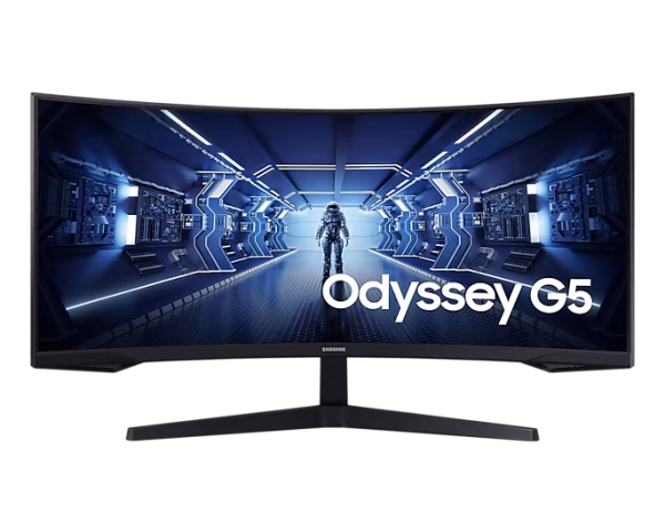 მონიტორი - Samsung Odyssey G5 LC34G55TWWIXCI Curved 34"  Monitor 165Hz 1MS