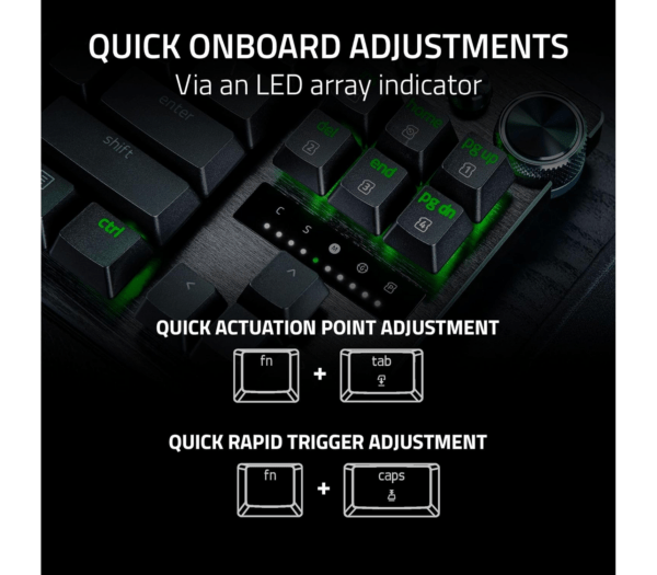 კლავიატურა - Razer Keyboard Huntsman V3 Pro TKL RGB 84key Analog Optical Switches USB-A EN, black - Image 3