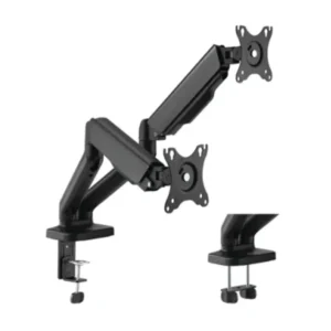 მონიტორის საკიდი - Logilink BP0177 Dual monitor mount 17"-32" flat & curved monitors aluminum Black
