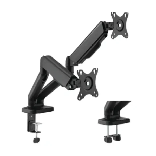 მონიტორის საკიდი - Logilink BP0177 Dual monitor mount 17"-32" flat & curved monitors aluminum Black