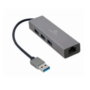 ადაპტერი: Gembird A-AMU3-LAN-01 USB AM Gigabit network adapter with 3-port USB 3.0 hub
