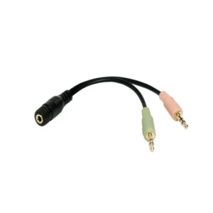ადაპტერი: Logilink CA0020 Audio adapter 3.5 stereo 4p. female to 2 x 3.5 stereo male