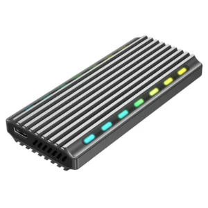 მყარი დისკის ყუთი: - Gembird EE2280-U3C-03 USB 3.1 enclosure for M.2 NVMe Drives Backlighted Aluminum