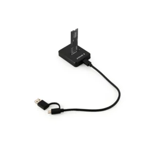 მყარი დისკის დოქ სადგური - Gembird DD-U3M2 Desktop USB Type-C M.2 SATA & NVME SSD drive docking station black