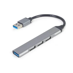 USB ჰაბი - Gembird UHB-U3P1U2P3-02 4-port USB hub (USB3 x 1 port, USB2 x 3 ports) Silver