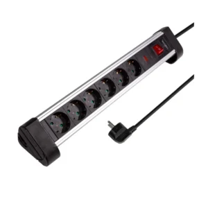 დენის ადაპტორი: Logilink LPS215 Socket outlet 6-way + switch 6x CEE 7/3 1.4m Black/silver