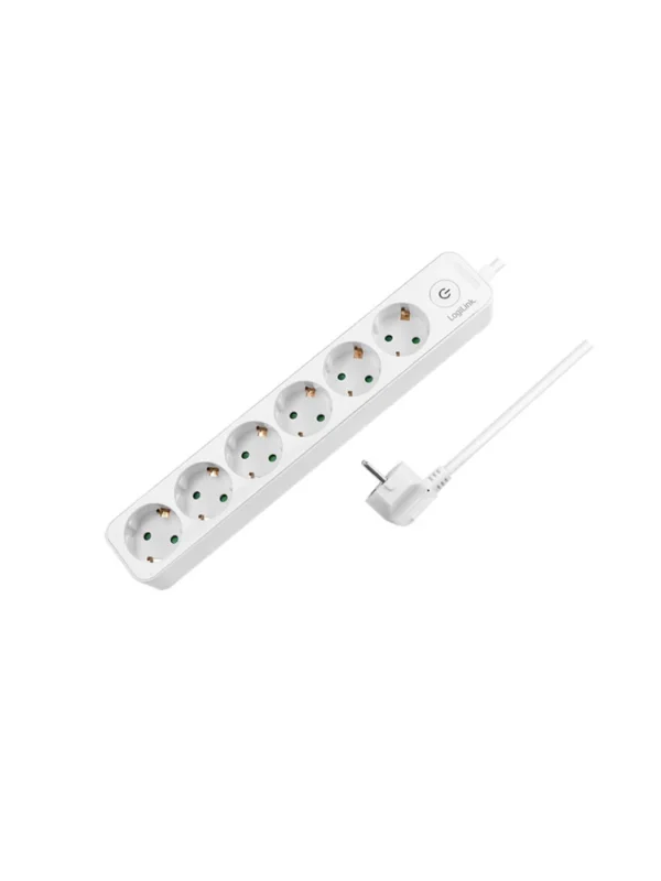დენის ადაპტორი - Logilink LPS247 Socket Outlet 6-Way + Switch 1.5m White