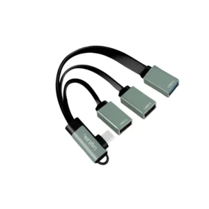 ადაპტერი - Logilink UA0361 USB-C Hub, 90° USB-C plug to 2x USB