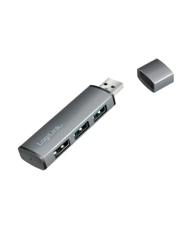 USB ჰაბი: Logilink UA0395 USB 3.2 Gen2 3-port Hub with Aluminum Casing