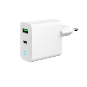 დამტენი - Gembird TA-UC-PDQC20L-W-01 2-port 20W USB Fast Charger LED White