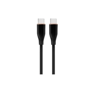 კაბელი - Gembird CC-USB2S-CMCM-1.5M-bk Premium silicon Type-C Power Delivery (PD) charging & data cable 1.5m Black
