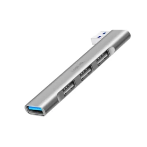 USB ჰაბი - Logilink UA0436 Ultraslim 4-port USB-A hub 18W Aluminium