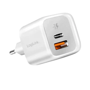 დამტენი - Logilink PA0320SB Dual USB charger set 1x USB-C 1x USB-A 20W white