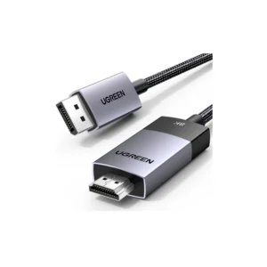 ვიდეო კაბელი UGREEN DP115 (80397), 8K, DisplayPort to HDMI, 2m, Grey