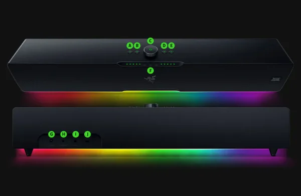 დინამიკი – Razer Leviathan V2 Black - გამოსახულება 3