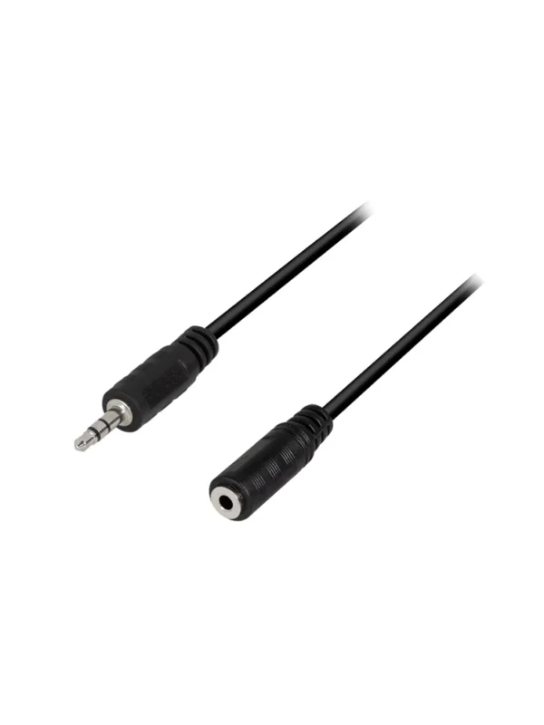 კაბელი - Logilink CA1055 3.5mm 3-Pin/M to 3.5mm 3-Pin/F Audio Cable Black 5m