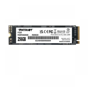 მყარი დისკი - Patriot P320 256GB SSD M.2 2280 PCIe Gen 3.0 x4 NVMe - P320P256GM28