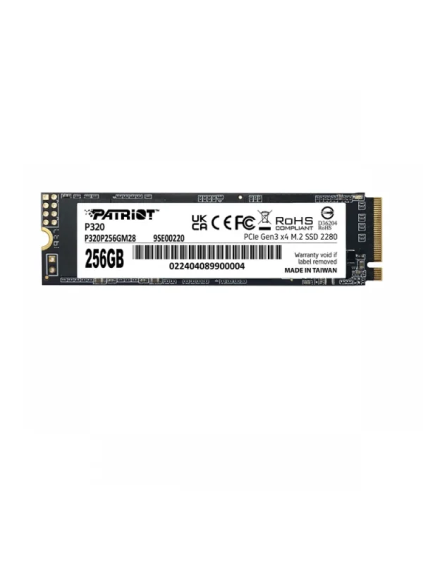 მყარი დისკი - Patriot P320 256GB SSD M.2 2280 PCIe Gen 3.0 x4 NVMe - P320P256GM28