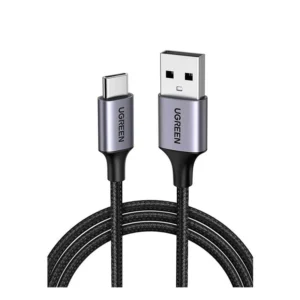 USB კაბელი Ugreen US288 UGREEN USB 2.0 A to Type C Cable Nickel Plating Aluminum Braid 1m (Black) 60126