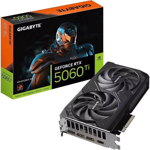 ვიდეობარათი - Gigabyte GeForce RTX 5060 Ti WINDFORCE 8GB 128-Bit GDDR7