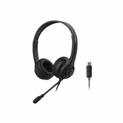 A4tech HU-8 USB Stereo Headset With Mic (Black)
