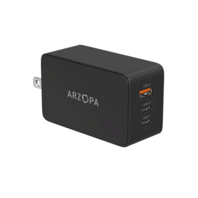 Arzopa C65 GaN Fast Charger USB/2xUSB-C 65W