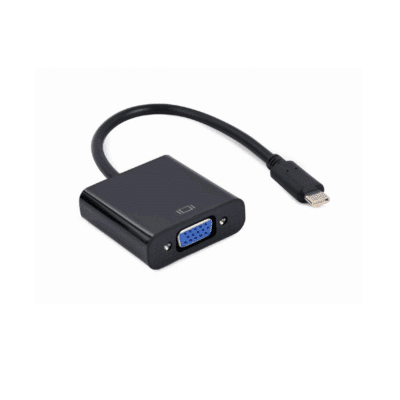 Gembird A-CM-VGAF-01 USB Type-C to VGA adapter cable 15cm Black