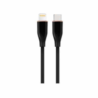 Gembird CC-USB2S-CM8PM-1.5M-bk Premium silicon USB Type-C to 8-pins charging & data cable 1.5m Black