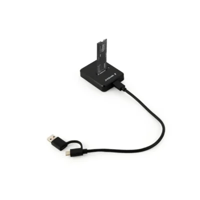 Gembird DD-U3M2 Desktop USB Type-C M.2 SATA & NVME SSD drive docking station black