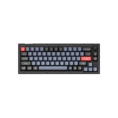 At Home Keychron V2 K Pro Brown Hot-Swap QMK Knob Wired USB EN/UKR RGB Frosted (Black)