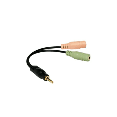 Logilink CA0021 Audio adapter 3.5 mm 4-pin/M to 2x 3.5 mm 3-pin/F 0.15 m