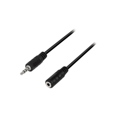 Logilink CA1055 3.5mm 3-Pin/M to 3.5mm 3-Pin/F Audio Cable Black 5m