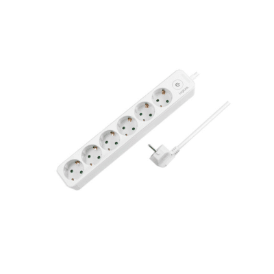 Logilink LPS247 Socket Outlet 6-Way + Switch 1.5m White
