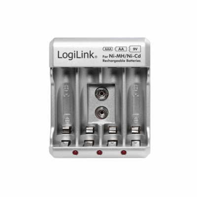 Logilink PA0168 Battery Charger 4x AA or 4x AAA and 1x 9V battery
