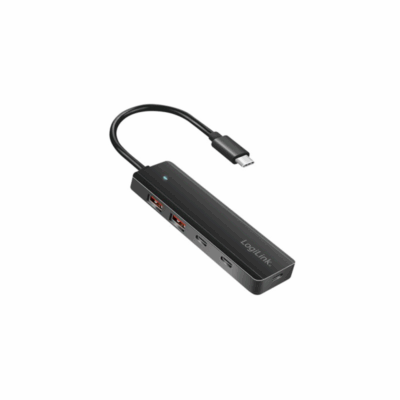 Logilink UA0412 Ultra-slim USB-C Hub 4-ports 2xUSB3.2/2xUSB-C Black