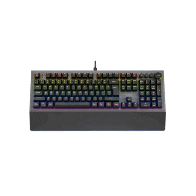 NOXO CONQUEROR Mechanical Rainbow Backlit Gaming Keyboard BLUE Switch EN/RU Black