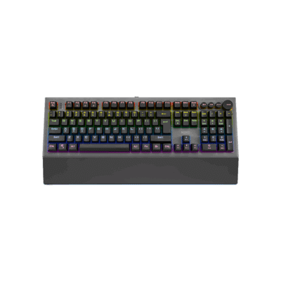 NOXO CONQUEROR Mechanical Rainbow Backlit Gaming Keyboard BLUE Switch EN/RU Black