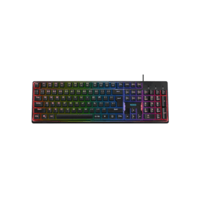 NOXO FUSIONLIGHT Rainbow Backlit Gaming Keyboard EN/RU Black
