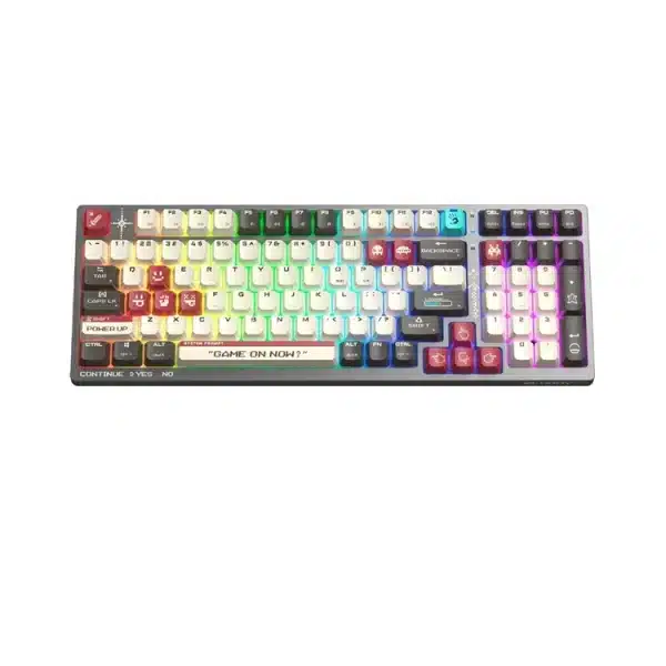 A4Tech Bloody WS98 Dual-Core Wireless Mechanical Keyboard BLMS Red Plus Switch Pixels Red A4Tech Bloody WS98 Dual-Core Wireless Mechanical Keyboard BLMS Red Plus Switch Pixels Red - Image 2