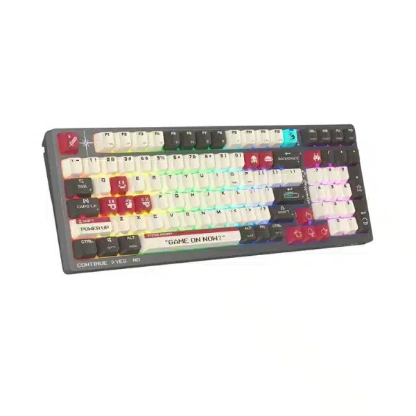 A4Tech Bloody WS98 Dual-Core Wireless Mechanical Keyboard BLMS Red Plus Switch Pixels Red A4Tech Bloody WS98 Dual-Core Wireless Mechanical Keyboard BLMS Red Plus Switch Pixels Red - Image 4