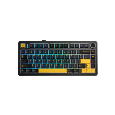 AULA F75 Gasket Wireless Mechanical Keyboard Black/Gray/Yellow (Reaper Switch)