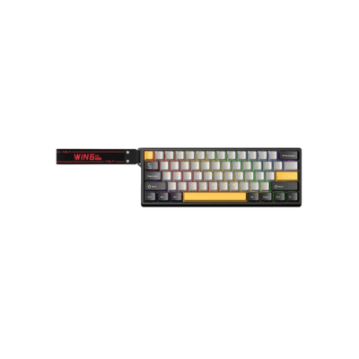 AULA WIN60 HE MAX RGB Wired Gaming Keyboard Dark Grey/Light gray/Yellow (Wing Chun Magnetic Switch)