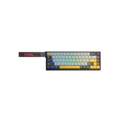 AULA WIN68 HE MAX RGB Wired Gaming Keyboard dark Grey/light grey/Yellow (Wing Chun Magnetic Switch)
