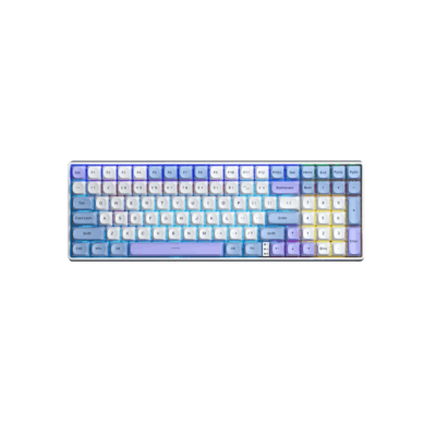 At Home AULA S100Pro Rechargeable Wireless Mechanical Keyboard White/Blue/Dark Purple (Red Switch)