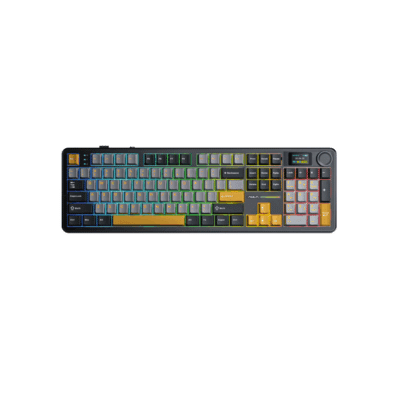 AULA F108PRO RGB Wireless Mechanical Keyboard Gray/Yellow (Reaper switch)
