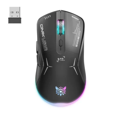At Home Onikuma CW917 Dual-Mode Gaming Mouse Black (2.4G Wireless + Wired)
