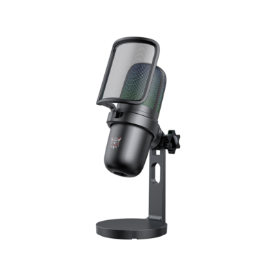 Onikuma M730 RGB Gaming Microphone Black (Wired USB Plug-and-Play RGB Lighting)