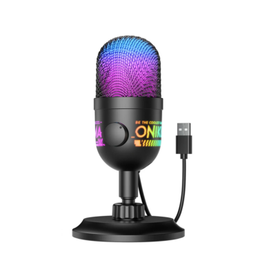 ONIKUMA M930 Studio RGB Microphone with 48KHz Capture & Smart Monitoring