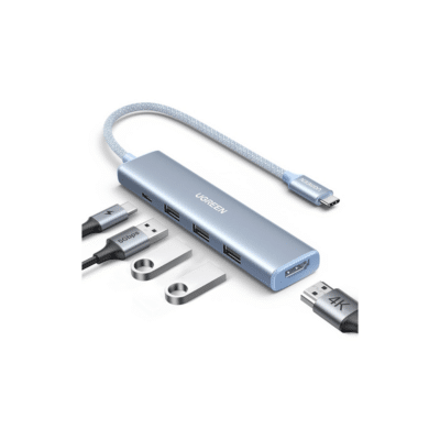 UGREEN CM478 USB-C Multiport Hub HDMI + USB-A + USB-C Ports Blue